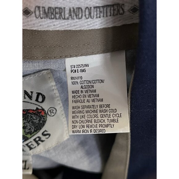 Cumberland Outfitters Men's XXL Pearl Snap Aztec Eagle Western Shirt Ivory Navy - Picture 7 of 7